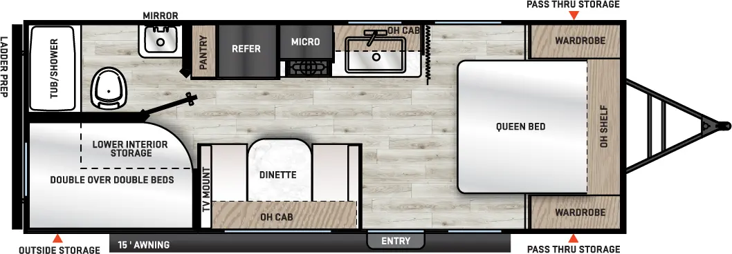 Aurora 21BH Floorplan